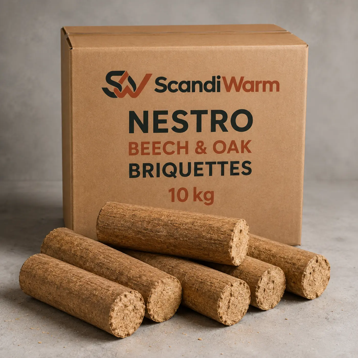 Nestro-Buchen-Eichenbriketts - Vollpalette 960 kg (96 x 10 kg)