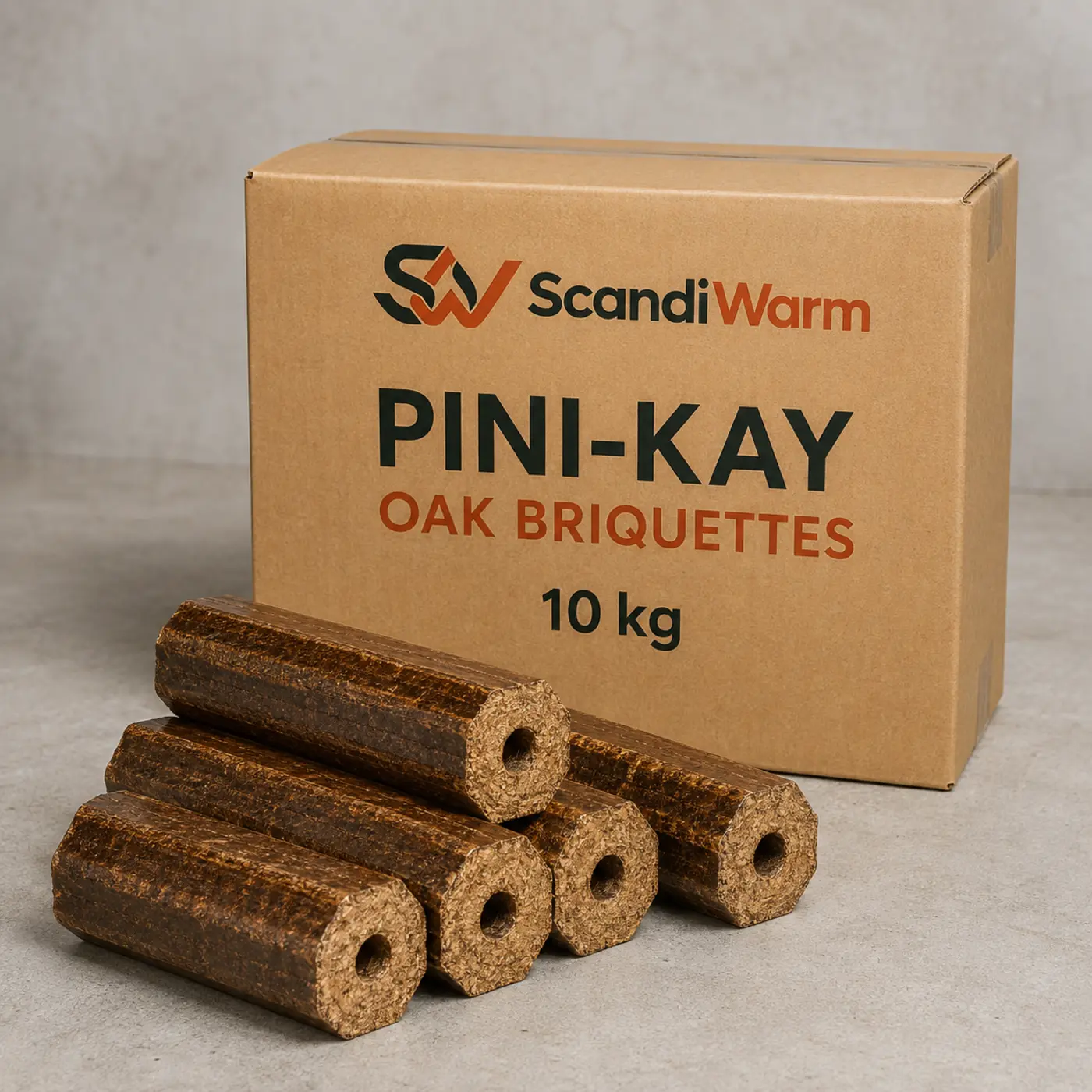 Pini-Kay-Eichenbriketts - Vollpalette 960 kg (96 x 10 kg)