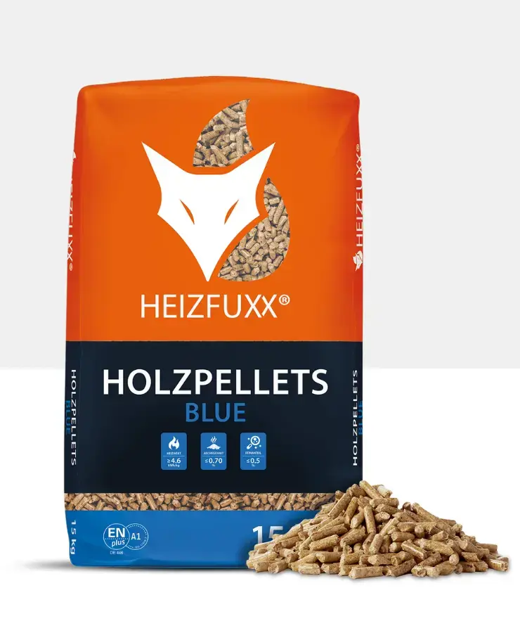 Heizfuxx Blue ENplus A1 Kiefernholzpellets 6 mm - Vollpalette 975 kg (65 x 15 kg)