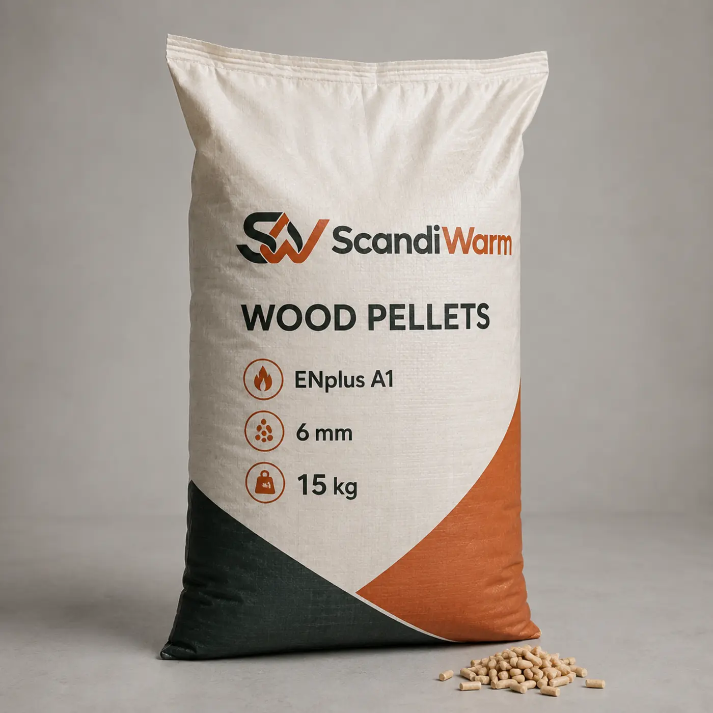 Holzpellets ENplus A1 6 mm - Vollpalette 990 kg (66 x 15 kg)
