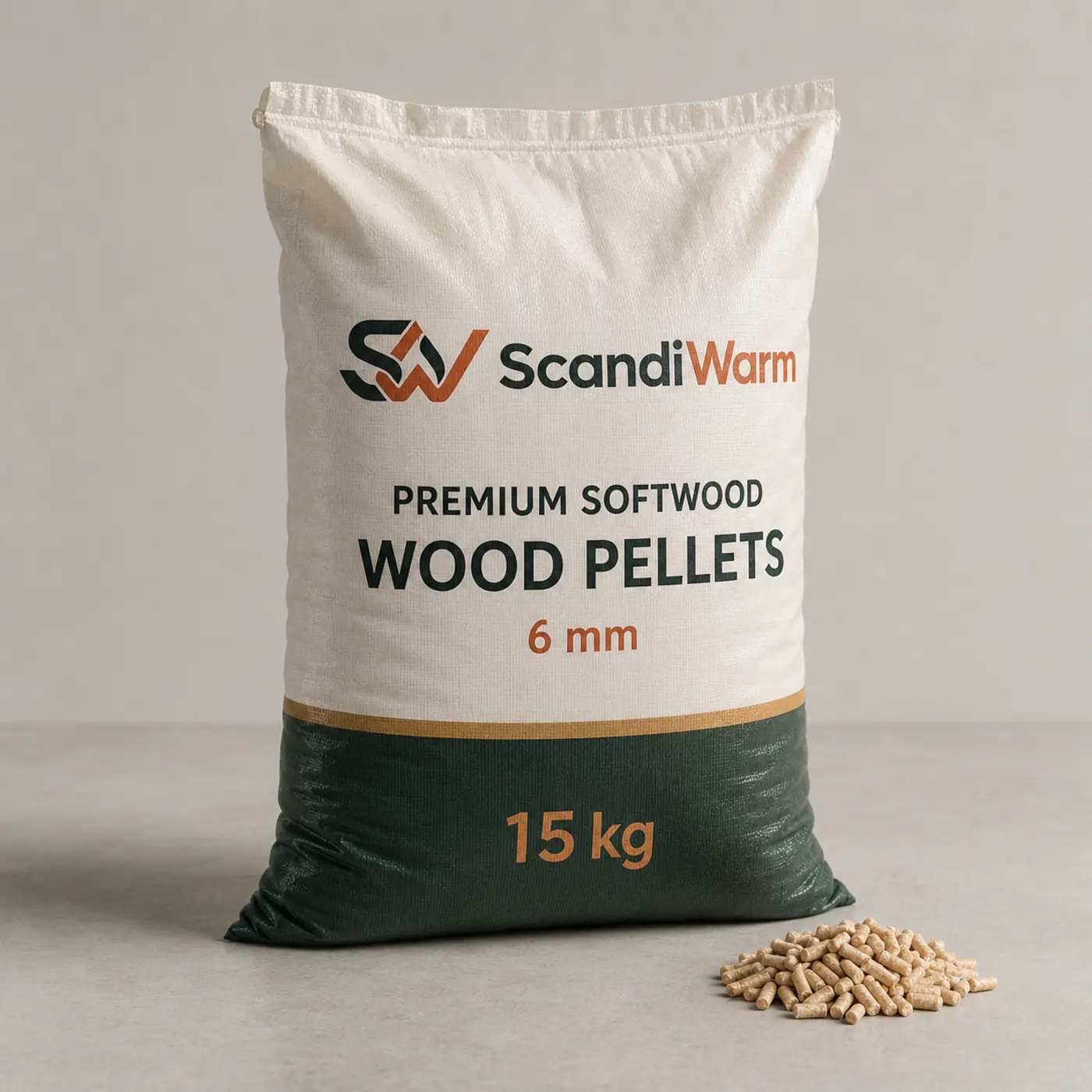 Premium-Nadelholzpellets 6 mm - Vorratspalette 990 kg (66 x 15 kg)